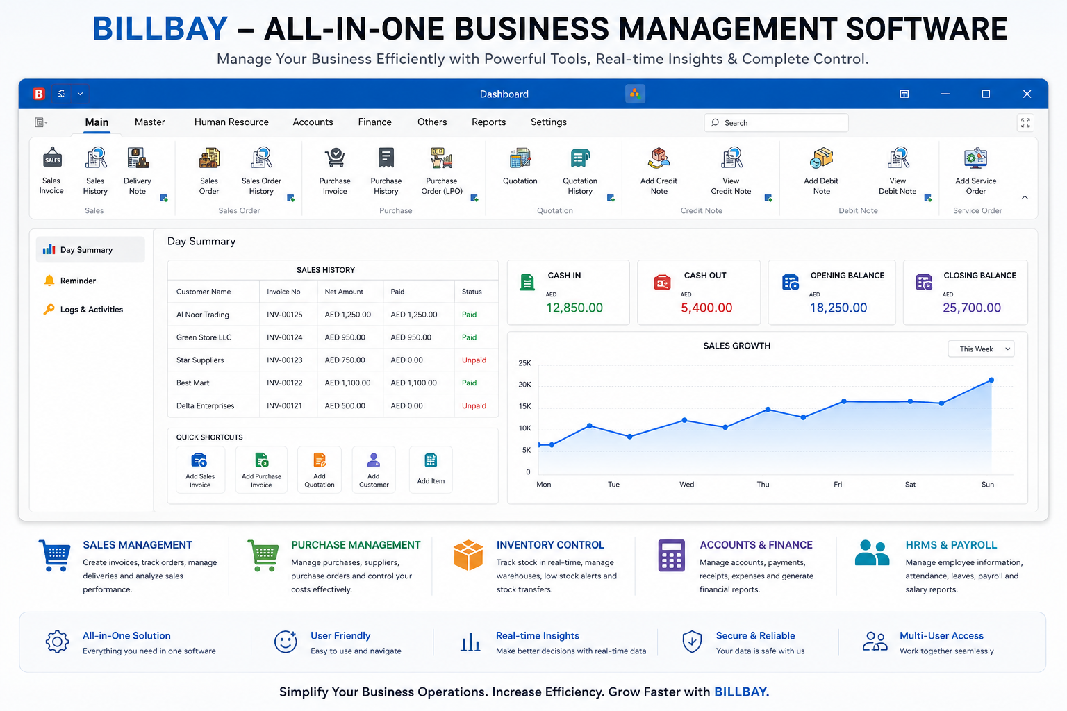 BILLBAY Desktop Dashboard